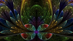 Fractals abstract symmetry multicolor artwork
