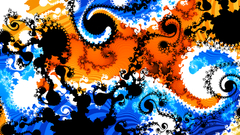Fractals blue and orange