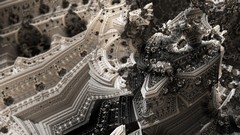 Fractals monochrome Noir