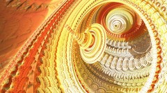 Fractals orange abstract geometry