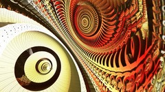 Fractals orange abstract geometry