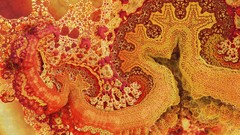 Fractals orange abstract geometry