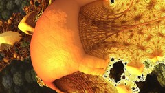 Fractals orange abstract growth geometry