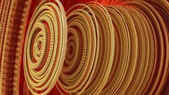 Fractals orange abstract Turbine geometry