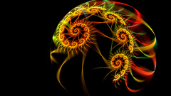 Fractals rasta black background