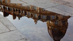 France puddles reflections buildings bing Lille