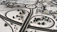 France roads bing aerial view snow landscapes