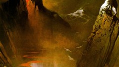 Frank Frazetta fictional landscapes