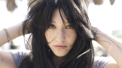 Freckles brunettes woman brown