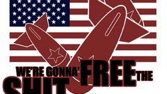 Freedom bombs Typography USA