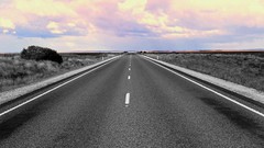 Freedom clouds roads endless skyscapes