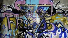 Freedom graffiti Russia street art