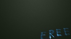 Freedom text Typography minimalistic