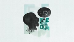 Freedom Typography white background minimalistic