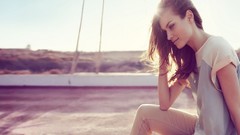 Freedom woman outdoors blondes adela capova