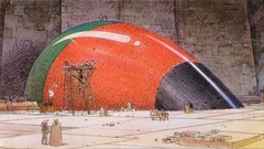 French architecture drawings science fiction artwork 