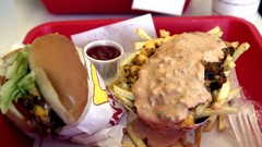 French fries hamburgers In-N-Out