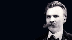 Friedrich Nietzsche black background