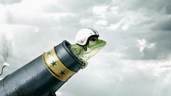 Frogs artwork digital art cannons