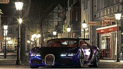 Front bugatti veyron city night
