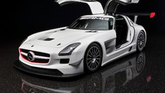 Front Mercedes-Benz studio open doors Mercedes-Benz SLS AMG 