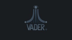 Front star wars parody Darth Vader logos minimalistic atari