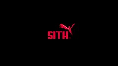 Front star wars parody puma logos sith minimalistic