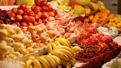 Fruits bananas apples