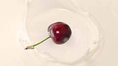 Fruits cherries white background