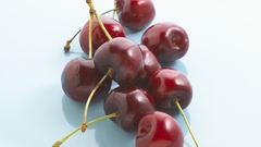 Fruits cherries white background