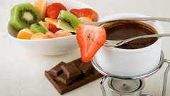 Fruits chocolate desserts strawberries