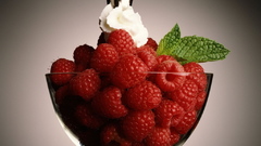 Fruits food cream raspberries