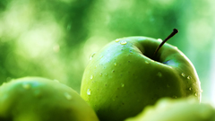 Fruits food green apples