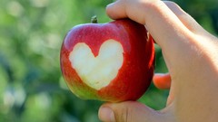 Fruits food hands Hearts