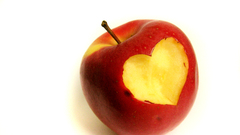 Fruits food Hearts apples