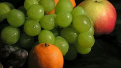 Fruits food oranges grapes