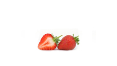 Fruits food strawberries white