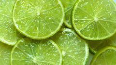 Fruits limes lemons slices