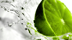 Fruits limes white background