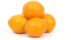 Fruits oranges white background