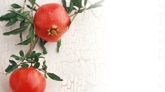 Fruits pomegranate white background