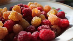 Fruits raspberries cloudberries