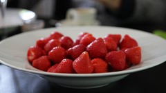 Fruits strawberries depth of