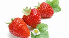 Fruits strawberries Simple Background