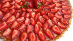 Fruits strawberries white background