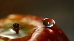 Fruits water drops macro