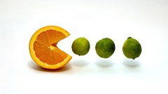 Fruits white background