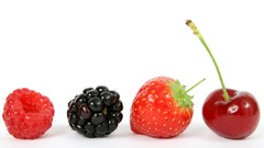 Fruits white background