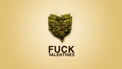 Fuck marijuana valentines minimalistic