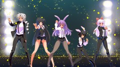 Fujiwara no mokou touhou black hair animal ears reisen udongein 